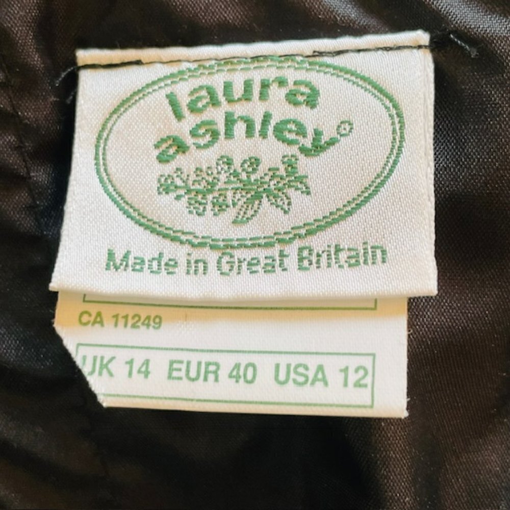 Laura Ashley Vintage Formal Evening Gown Velvet & Taffeta Small/Medium - Picture 8 of 10